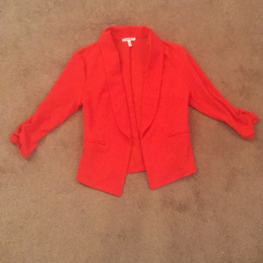Orange deconstructed blazer size xs